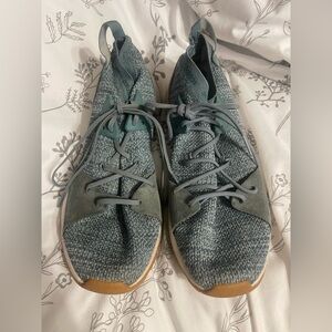 Stylish Gray and Green Sneakers